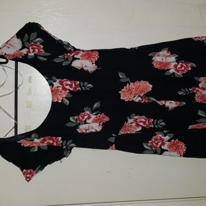 Floral Split Maxi Romper Dress